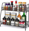 SPISPI Spice Rack Organizer for Cabinet, Bathroom Organizer Countertop, Bathroom Counter Organizer, Kitchen Countertop Organizer, Bathroom Vanity Organizer | Bathroom Organizer Countertop,Vanity Organizer Corner Shelf Sink,Kitchen,Bedroom,Living room,O...