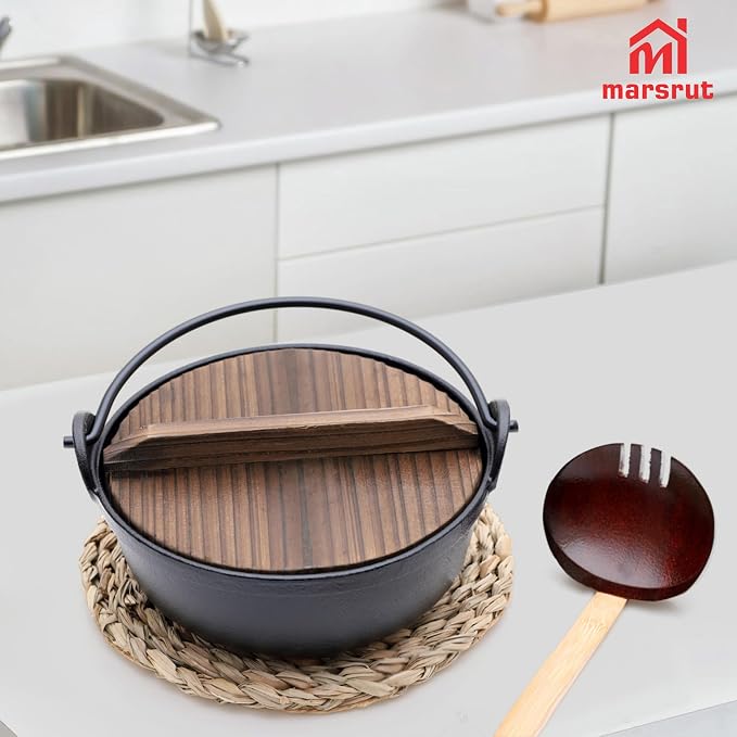 Wooden Wok Lid, 26cm/10inch Diameter, Cover Lids for Pot Pan, Cast Iron Wok, with Large Handle, Natural Wood for Anti-Hot, Anti-Spillover, Stir Fry Pan, Lightweight Handcrafted Kitchen Accessory Tool