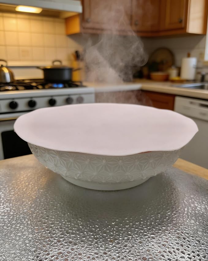 Silicone Hot Pot Holder Mats 8in (4-PCS) - Heat Resistant Countertop Protector with Non-Slip Geometric Pattern, Easy Clean Kitchen Trivet for Dining Table, Stove Top, Counter Safe Small Grey