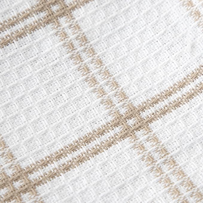 T-Fal Premium Waffle Dish Cloths: Highly Absorbent, Super Soft Long Lasting - 100% Cotton, 12"x13" Towel for Cleaning & Drying, (4-Pack), Sand