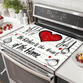 HOMETITUTE Heart Stove Top Cover 28x20 Rustic Diatomite Heat Resistant Mat
