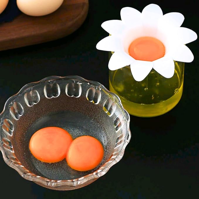 Egg Yolk Separator Cute, Daisy Egg Separator Flower, Egg Separators for Yolk Funny, Egg White Separator, Kitchen Gadgets
