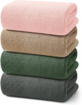REDKISS Soft Bath Towels Set of 4-35 x 70 in Extra Large Coral Fleece Bath Towel, Highly Absorbent Plush Bathroom Towels for Adult, Quick Dry Towel Set for Spa, Gym, Travel, Pink, Camel, Olive, Gray