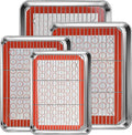 Baking Sheet Pan Set of 12, CEKEE Stainless Steel Cookie Sheets for Baking with Cooling Rack Silicone Baking Mat, Small/Quarter/Jelly Roll Pan, 9/10/12/16 Inch, Heavy Duty & Non Toxic & Easy Clean