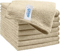 HOMEXCEL 8PK Microfiber Cleaning Cloth, Cleaning Rags for Home, 11.5x11.5in | Reusable, Lint Free, Scratch-Free and Highly Absorbent Towels for Kitchen, Window and Glass, Cars, Brown