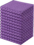 Homaxy 100% Cotton Terry Dish Cloths, 12"x12", 12-Pack, Purple | Ultra Soft Absorbent Dish Towels with Hanging Loop, Pineapple Grid Designed
