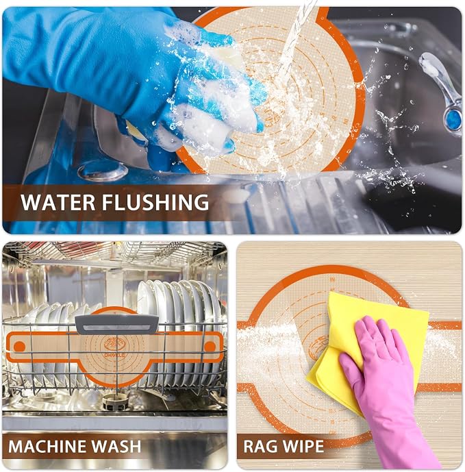 Silicone Bread Sling, Sourdough Transfer, Nonstick, 2 Pack Round | Easy Cleanup & Reusable Baking Mats, Sour Dough Tools & Supplies for Dutch Oven, Orange