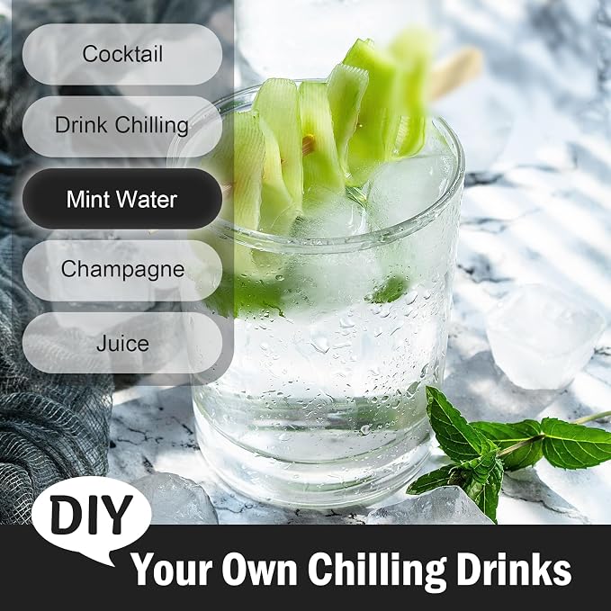 DclobTop Ice Cube Trays for Freezer - 4 Pack Easy to Release Plastic Silicone Ice Tray with Spill-Resistant Lids, Reusable Stackable for Cocktails, Drinks and Coffee, BPA-Free,Black