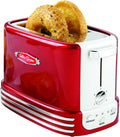 Nostalgia New and Improved Wide 2-Slice Toaster Perfect For Bread, English Muffins, Bagels, 5 Browning Levels, With Crumb Tray & Cord Storage, Retro Red