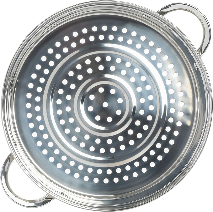Oster Sangerfield 11-Inch Stainless Steel Everyday Cookware Pan with Steamer and Lid – Durable Nonstick Frying Skillet for Kitchen Cooking (Pack of 2)