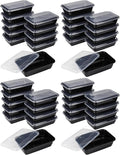 GoodCook Meal Prep Containers, Single Compartment 10-Pack, BPA-Free Reusable Food Storage, Black, Microwave & Freezer Safe, Stackable Meal Prep Containers for Lunches and Snacks (Pack of 4)