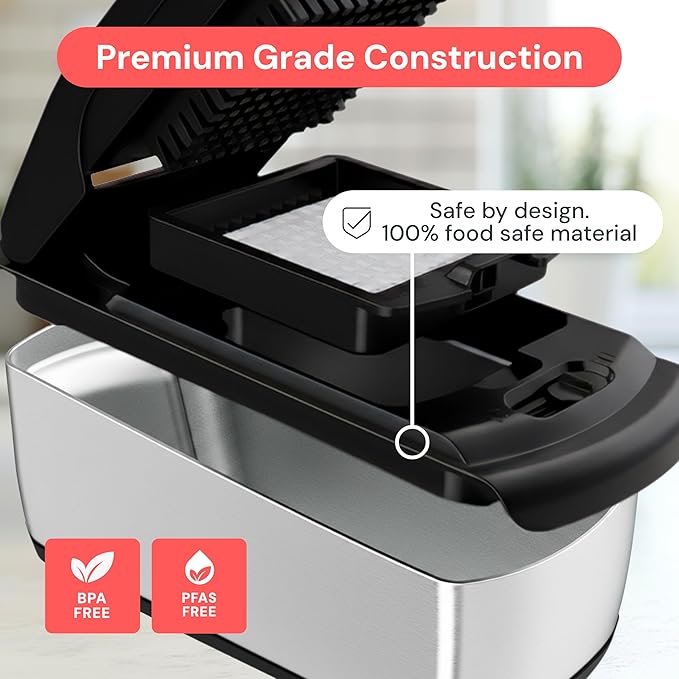 Fullstar Pro Original Vegetable Chopper & Mandoline Slicer Kitchen Gadget | 14 in 1 Veggie Slicer, Onion & Fruit Cutter with Sharp Stainless Steel Blades & Container (Stainless Steel)