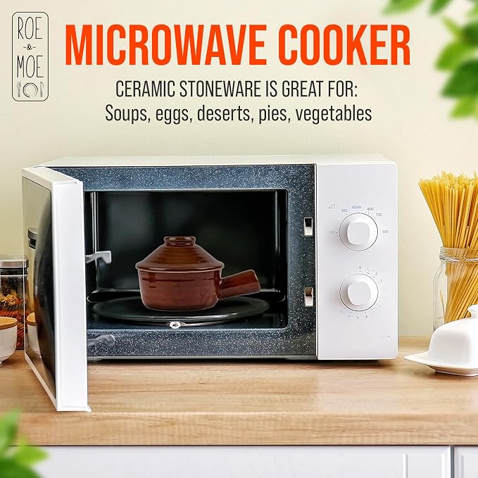 Set of 2 Roe & Moe Egg Cooker - Non-Stick, Ceramic Microwave Egg Poacher with Dome Chimney Lid- Savor the Joy of Culinary Adventures, from Poached Eggs to Delicious Soups with our Microwave Steamer