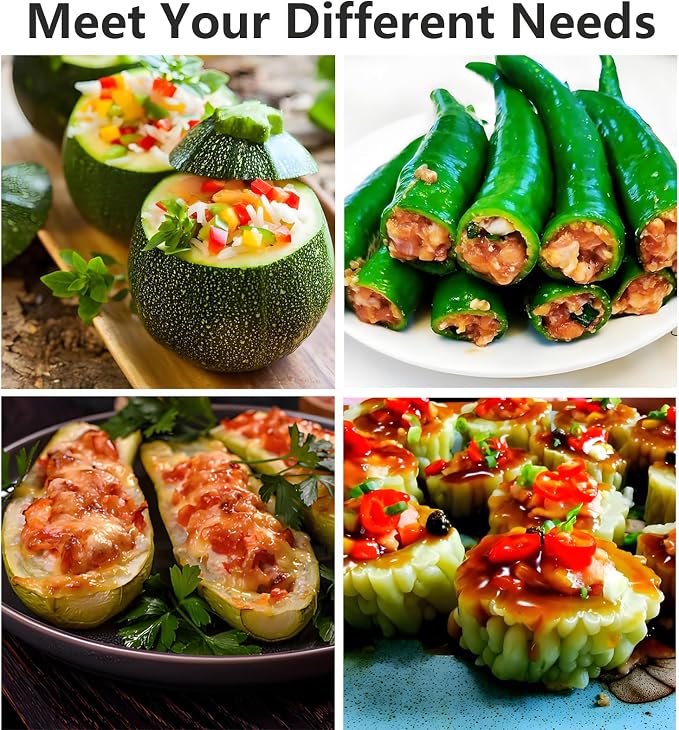 Jalapeno Pepper Corer Stainless Steel Zucchini Cucumber Corers Pepper Seed Remover Tool