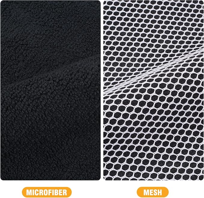 Dish Cloths for Washing Dishes with Scrub Side, Microfiber Dish Rags | Dual-sided microfiber dish cloths with scrubber for stuck-on food, quick dry kitchen washcloths 9 Pack, 12" x 12 Inch Black