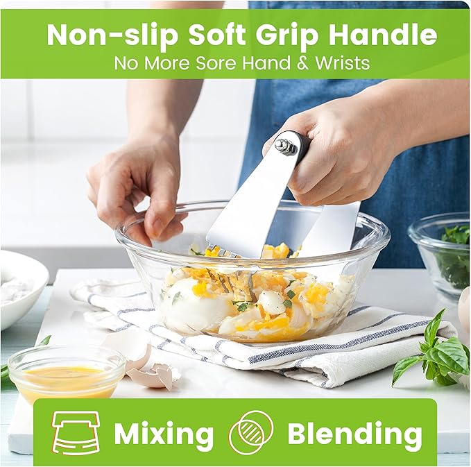 Spring Chef Stainless Steel Dough Blender & Bench Scraper Set, Black | Sturdy Pastry Cutter & Blender for Baking with Non Slip Handle, Dough Cutter & Scraper Tool for Pie, Pizza, Sourdough, Bread