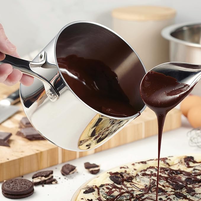 Tramontina Signature Tri-Ply Clad Stainless Steel 1.5-Quart Sauce Pan | Induction-Ready, Dishwasher-Safe, NSF-Certified, Made in Brazil