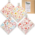 Eulnars Swedish Dishcloths for Kitchen, 8 Pack Watercolor Reusable Paper Towels with Clips, Non-Scratch Swedish Kitchen Towels, Super Absorbent Cellulose Sponge Cloths, Dishwasher Safe, No Odor