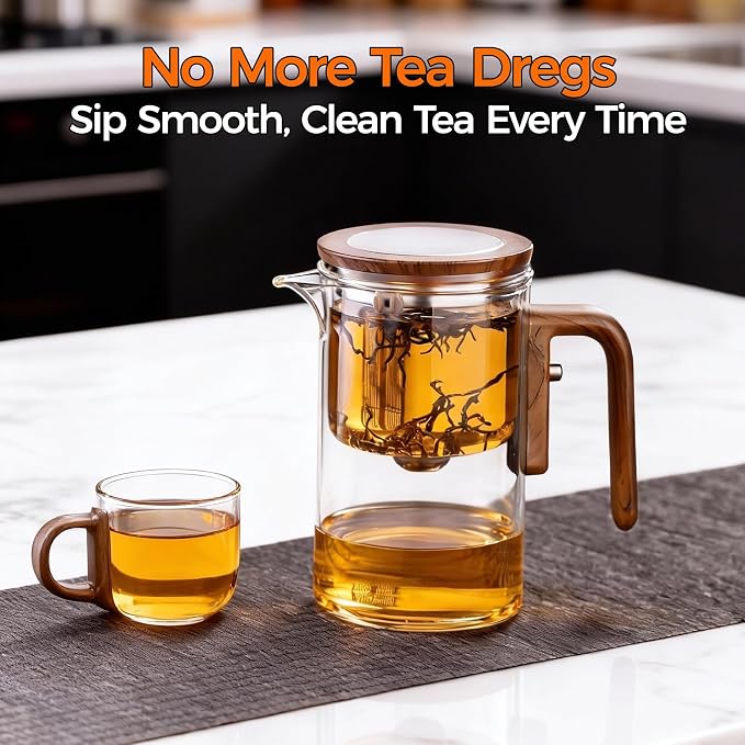 Enchanted Tea Pot with Tea Infuser, Loose Leaf Tea Steeper, 20 oz | Magic Teapot for Loose Leaf Tea Diffusers, Glass Tea Maker, Ideal Gift for Tea Lovers