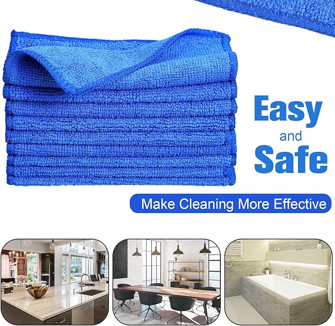 50 Pcs Dry Erase Cloth,6 X 6 Inch,Blue | Cleaning Rags Reasonable Whiteboard Cloth Kitchen Towels Microfiber Towels Cars Wash