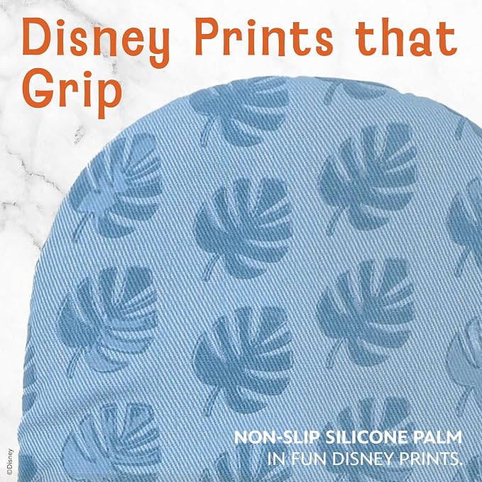 Disney Stitch Mini Oven Mitts, 2-Pack, Heat Resistant 450F | Compact 5.5"x7.5" pot holders for kitchen, printed silicone offers non-slip grip, ambidextrous, hand wash or spot clean