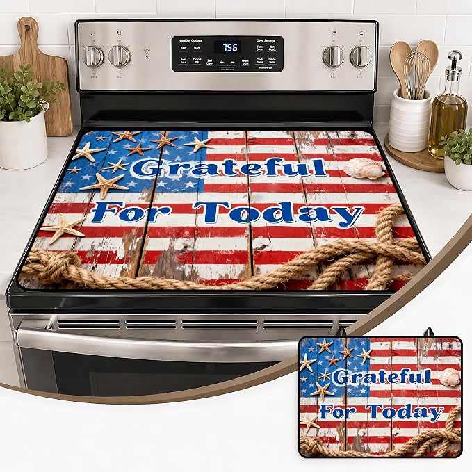 Stove Top Covers with A Non-slip Rubber Coating | protect Your Stove from Scratches, Extend Countertop Space, and Add A Classic Kitchen Touch