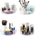 4 Pack Lazy Susan 9.2" Inch Turntable Organizer Pantry Organization and Storage Container Bins Spice Rack Cabinet Rotating Condiment for Pantry Kitchen Vanity Bathroom Jewelry Holder Clear | Pantry Organizers and Storage Container Bins Spice Rack Cabin...