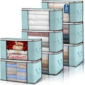 90L Large Storage Bags, 8 Pack Clothes Storage Bins Closet Organizers | Foldable Storage Containers, with Reinforced Handle, for Clothing, Blanket, Comforters, Bed Sheets, Pillows and Toys