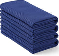 Homaxy 100% Cotton Waffle Weave Kitchen Towels, 4 Pack, Blue | Soft and Absorbent Dish Towels, 16 x 26 Inches Quick Dry Hand Towels