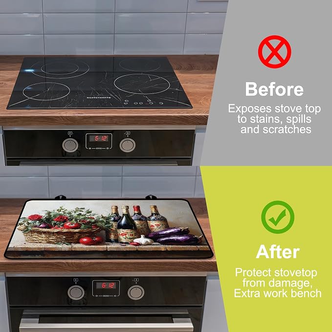 Stove Top Covers for Electric Stove, Glass Stove top Cover 28"x 20"