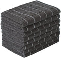 Microfiber Dish Towels - Soft, Super Absorbent and Lint Free Kitchen Towels - 8 Pack (Lattice Designed Black Colors) - 26 x 18 Inch…