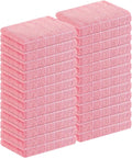 Homaxy 100% Cotton Terry Kitchen Towels, 24 Pack, Pink | Ultra Soft and Absorbent Dish Towels for Kitchen, Suitable for Drying and Washing Dishes