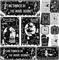 13 Pcs Halloween Kitchen Decor Set 3 Witch Kitchen Curtains Valance 2 Black Rugs and Mats 4 Towels 2 Pot Holders 2 Oven Mitts for Home Decor Cooking Grilling Housewarming Gift