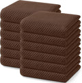 Homaxy 100% Cotton Waffle Weave Kitchen Dish Towels 12-Pack, Coffee | 13 x 28 Inches, Ultra Soft Absorbent Dish Towels, Quick Drying Cleaning Towels