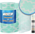 BAGAIL Drawer and Shelf Liner, 17.5 in X 20 Ft Non-Adhesive Shelf Liners for Kitchen Cabinets, Thick Strong Grip Liners for Desk, Shelves, Bathroom Drawers, Cabinet Protection - BlueQuatrefoil
