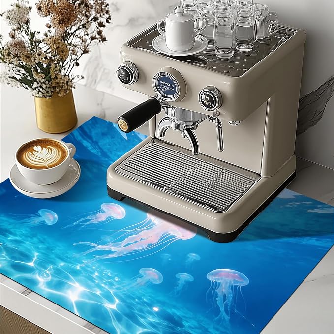 HOMETITUTE Summer Stove Top Cover 28x20 Jellyfish Ocean Art Heat Resistant