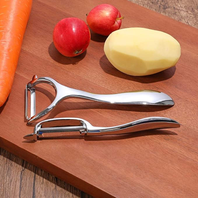 Set of 2 Stainless Steel Vegetable Peeler,Y-Shaped and I-Shaped Stainless Steel Peelers For Potatoes, All Fruits & Veggies¡­ | Set of 2,Y-Shaped and I-Shaped