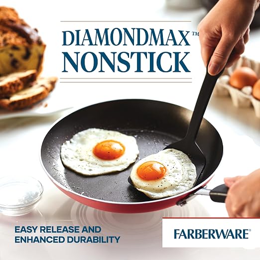Farberware Cookstart Aluminum Nonstick Cookware Set, 15-Piece