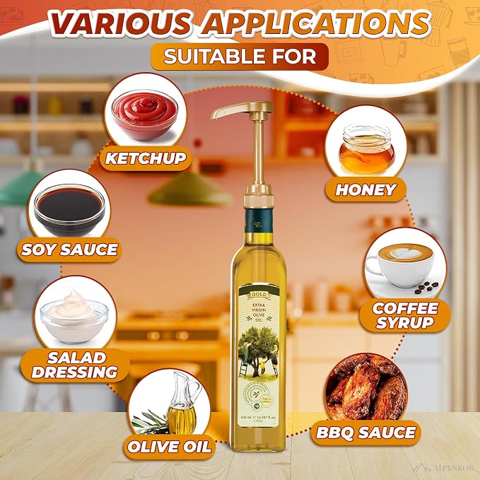 6 Pcs Coffee Syrup Dispenser Pump, Compatible with Torani & Skinny | 25.4 Oz (750ml) Glass Bottles; Precise 0.3 Oz Dispensing; Coffee Bar Accessories, Dirty Soda Bar, & Lemonade Stand Supplies