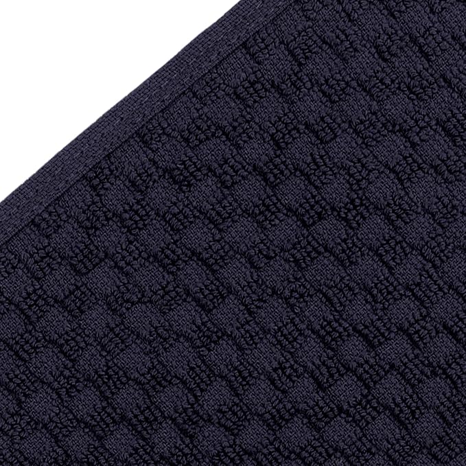 Super Absorbent Kitchen Towels 12 Pack - Premium 100% Cotton Kitchen Towels, 450GSM Thick Machine Washable Navy Dish Towels for Kitchen Drying, Cleaning, Dobby Weave, Unmatched Quality