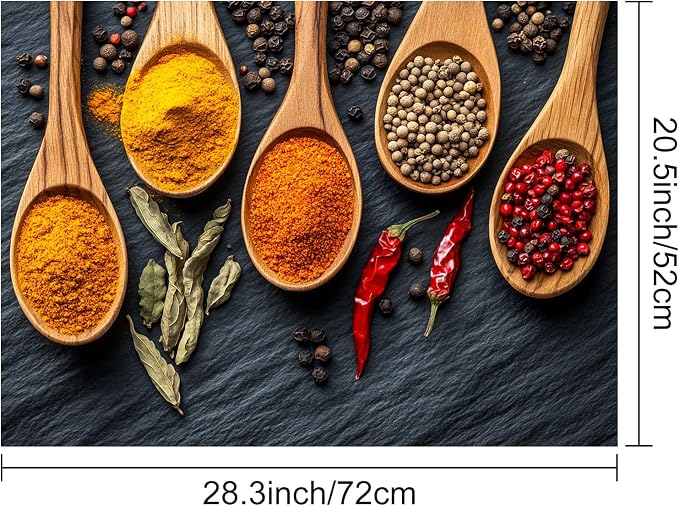 HOMETITUTE Stove Top Cover 28x20 Spice Herb Kitchen Heat Resistant Mat