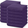 Homaxy 100% Cotton Waffle Weave Kitchen Dish Towels 12-Pack, Eggplant | 13 x 28 Inches, Ultra Soft Absorbent Dish Towels, Quick Drying Cleaning Towels