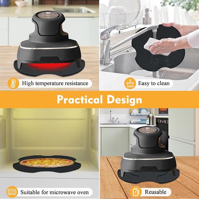 Air Fryer Silicone Trivet Mat 10.6 Inch, Heat Resistant Hot Pads for Ninja Crispi Glass Air Fryer Accessories, Non-Slip Countertop Protector, Easy to Clean
