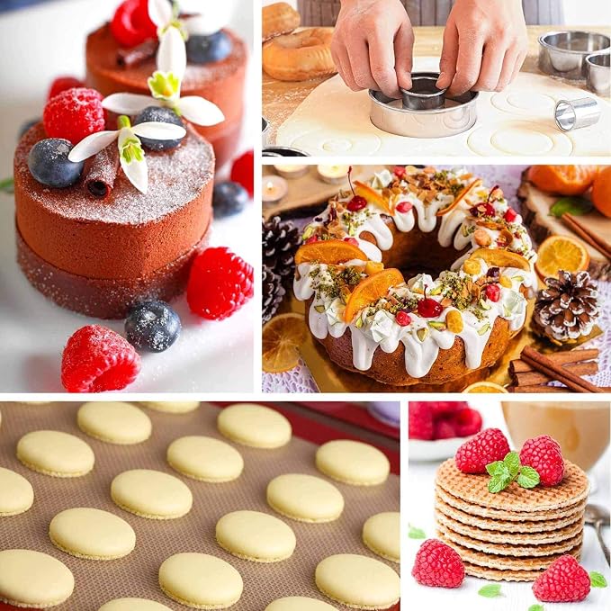 HULISEN Biscuit Cutter Set 11-Pc, Stainless Steel Round Cookie Cutters | Dishwasher Safe, Storage Tin, 11 Nested Sizes, Clean Cutting Edge, Scones Donuts English Muffins