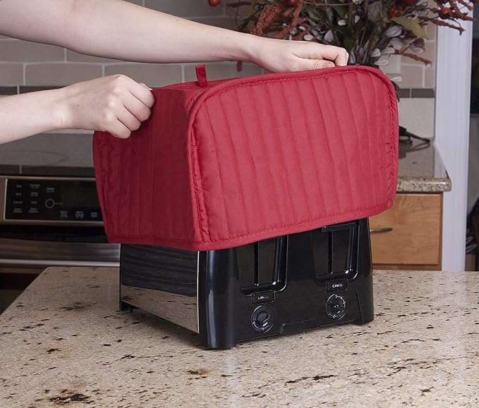 Toaster Appliance Cover Polyester Bread Toaster Cover Bakeware Protector Dust and Fingerprint Protection Four Slices
