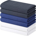 Homaxy 100% Cotton Waffle Weave Kitchen Towels, 6 Pack, Mixed Color | Soft and Absorbent Dish Towels, 16 x 26 Inches Quick Dry Hand Towels