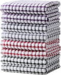 Kitchen Towels, 100% Cotton Dish Towels for Kitchen Drying Dishes | Good Absorpotion, For Washing Wiping Cleaning, 15x26 Inches, Machine Wash, Quick Dry, Tea Towels, Terry Cloths, Checkerd