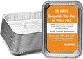 NUPICK 30 Pack 6415 Drip Pans Compatible for Weber | Aluminum Pans for Weber Spirit, Genesis Series, Q Series Grills, Disposable Aluminum Foil Grease Trays, 8.5" x 6"