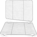 Homikit Cooling Racks for Cooking and Baking, 16.6”*11.5” Large Stainless Steel Wire Rack for Oven Cooking Roasting Grilling Drying, Cookie Bacon Pizza Mesh Cooling Racks, Dishwasher Safe, 2 PCS