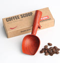 Padauk Coffee Scoop,Wooden Coffee Bean Measuring Spoon,10g Capacity,Natural Wood Coffee Scoop for Tea,Sugar & Powder,Rustic Kitchen Gift for Coffee Lovers